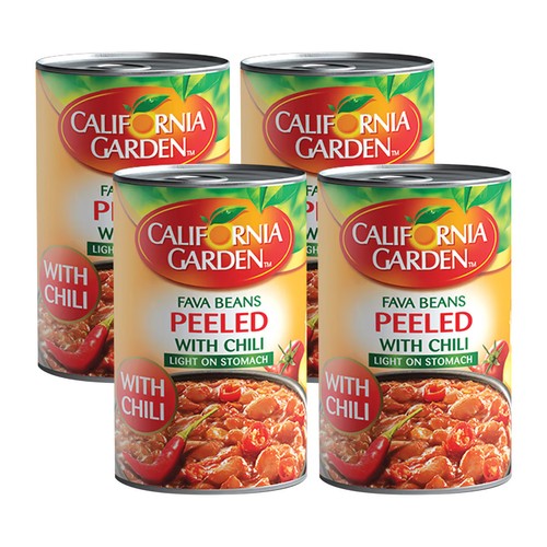 California Garden Fava Beans With Chili 3x450g