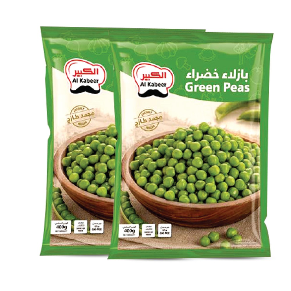 Al Kabeer Frozen Green Peas 2X400g
