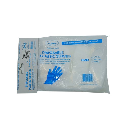 ALPHA GLOVES POLYTHENE 100s