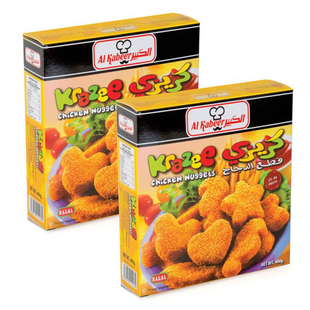 Al Kabeer Krazee Chicken Nuggets 2x400gm