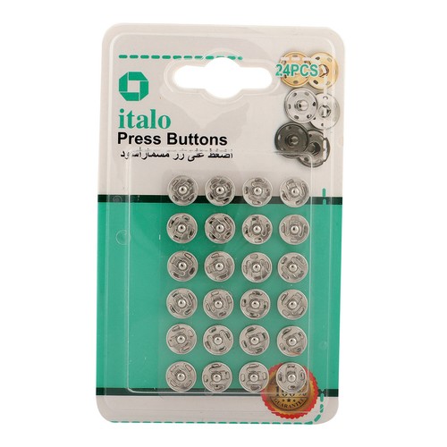 Italo Stud Button Silver