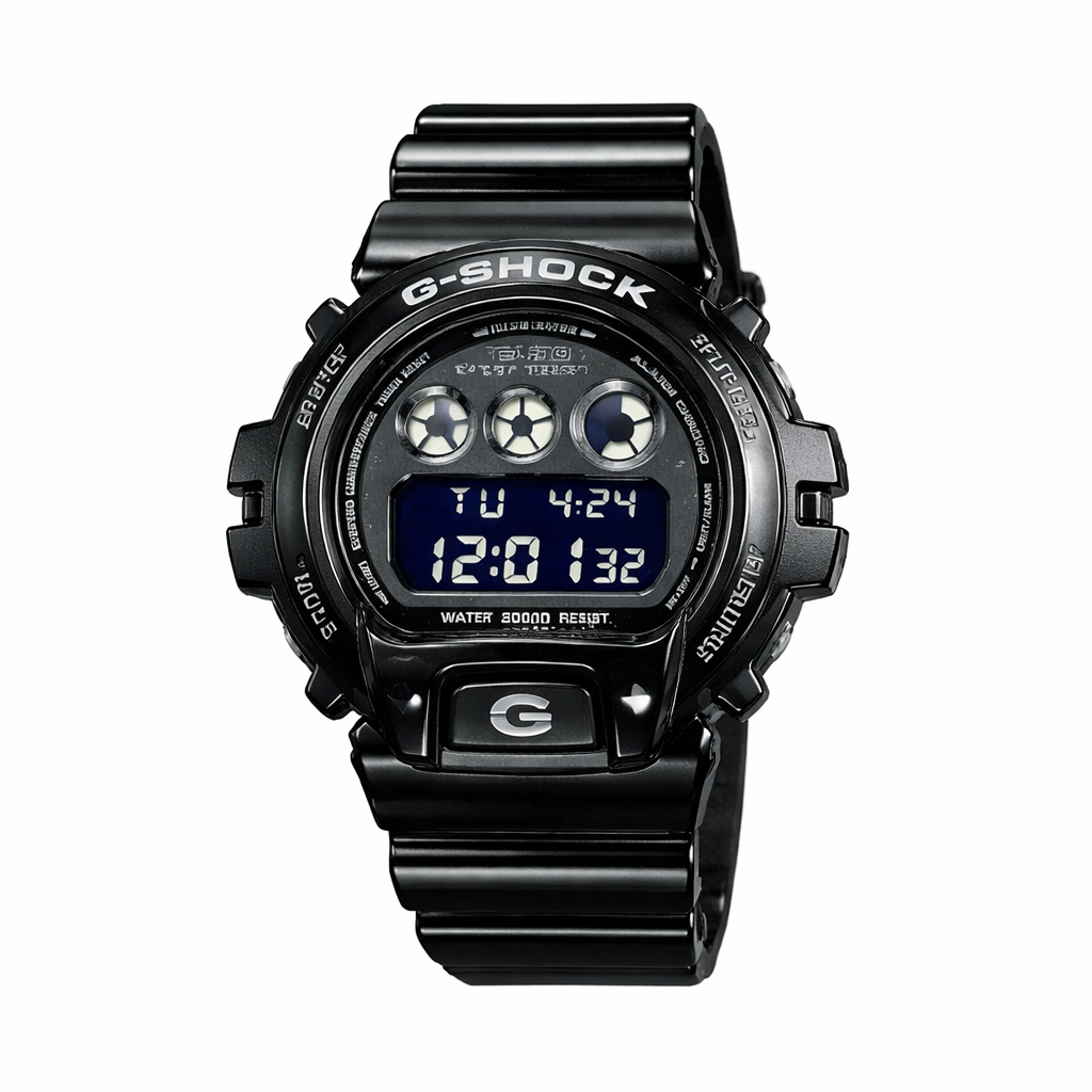 Casio G-Shock Men's Digital Quartz Watch Silver Dial, Black Strap - DW-6900NB-1DR