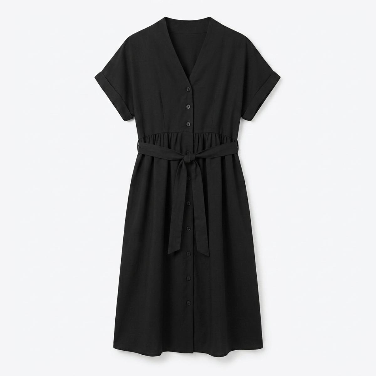 Ladies Dress Plain-Black