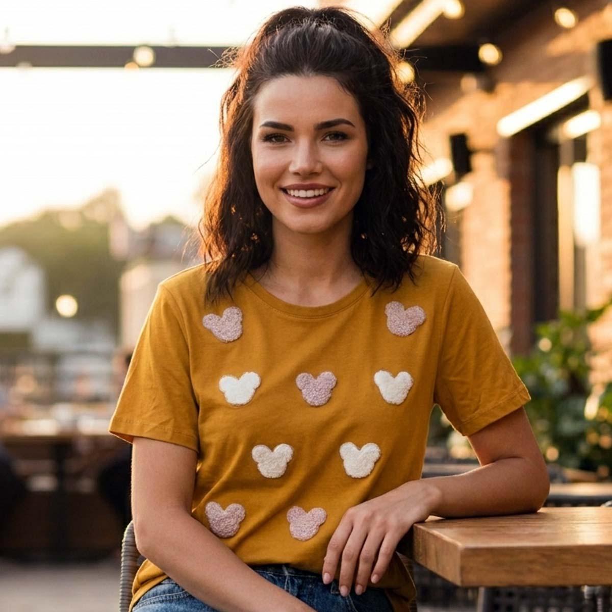 Ladies T-Shirt-Mustard Yellow