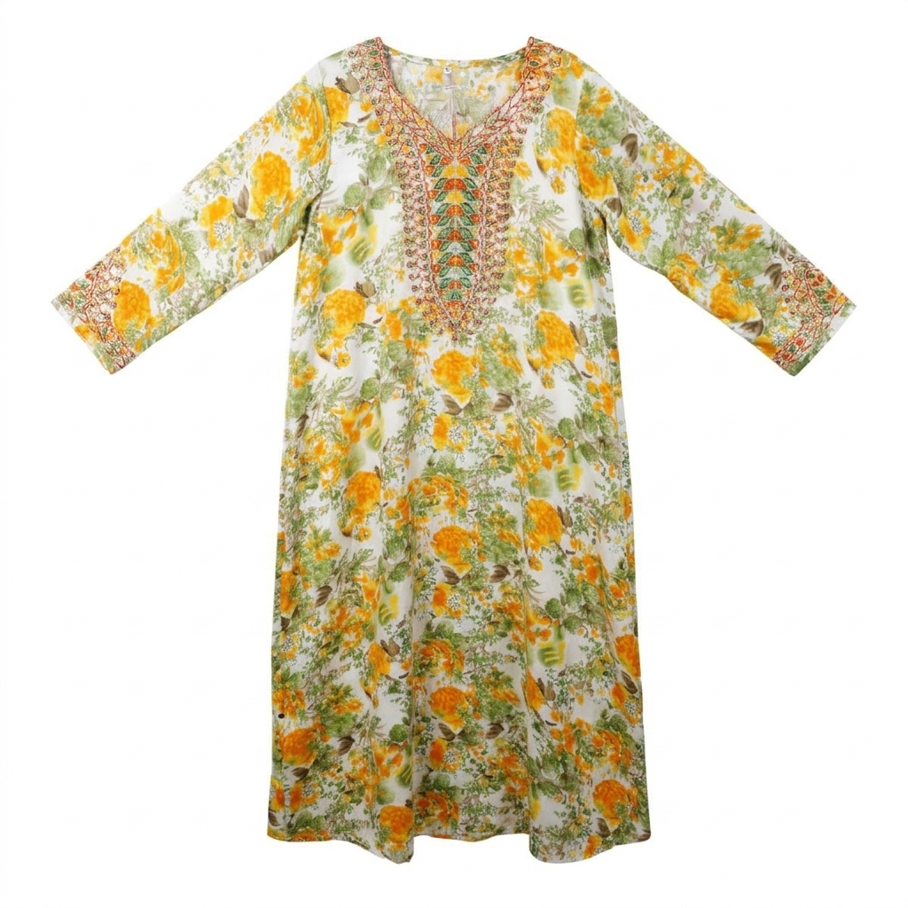Ladies Jalabiya Multi-color-M