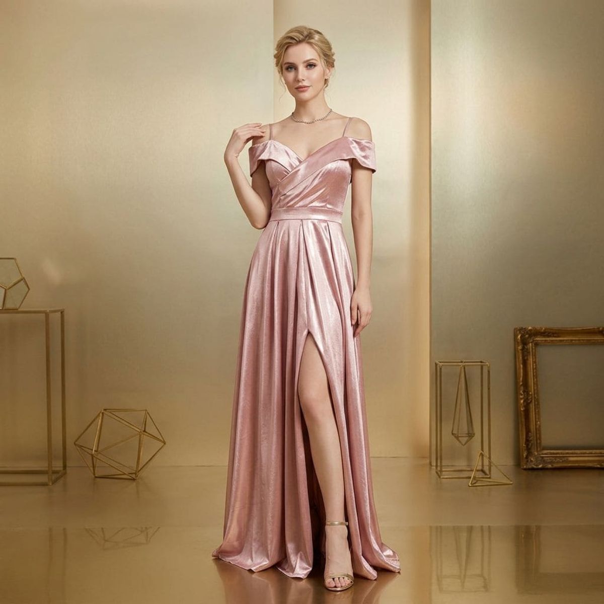 Ladies Party Dress-Pink