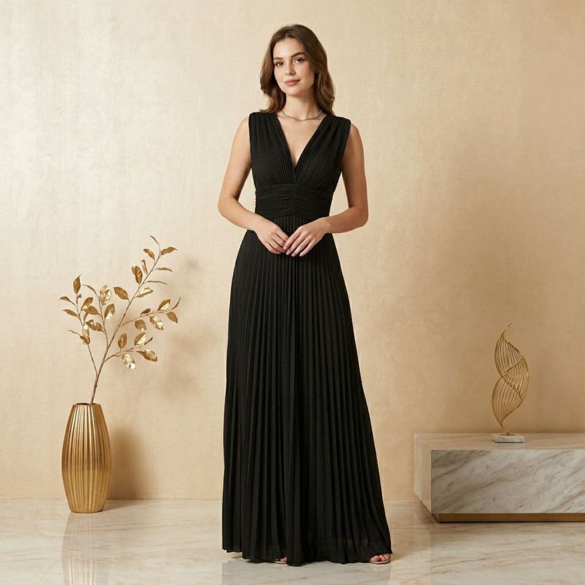 Ladies Party Dress-Black