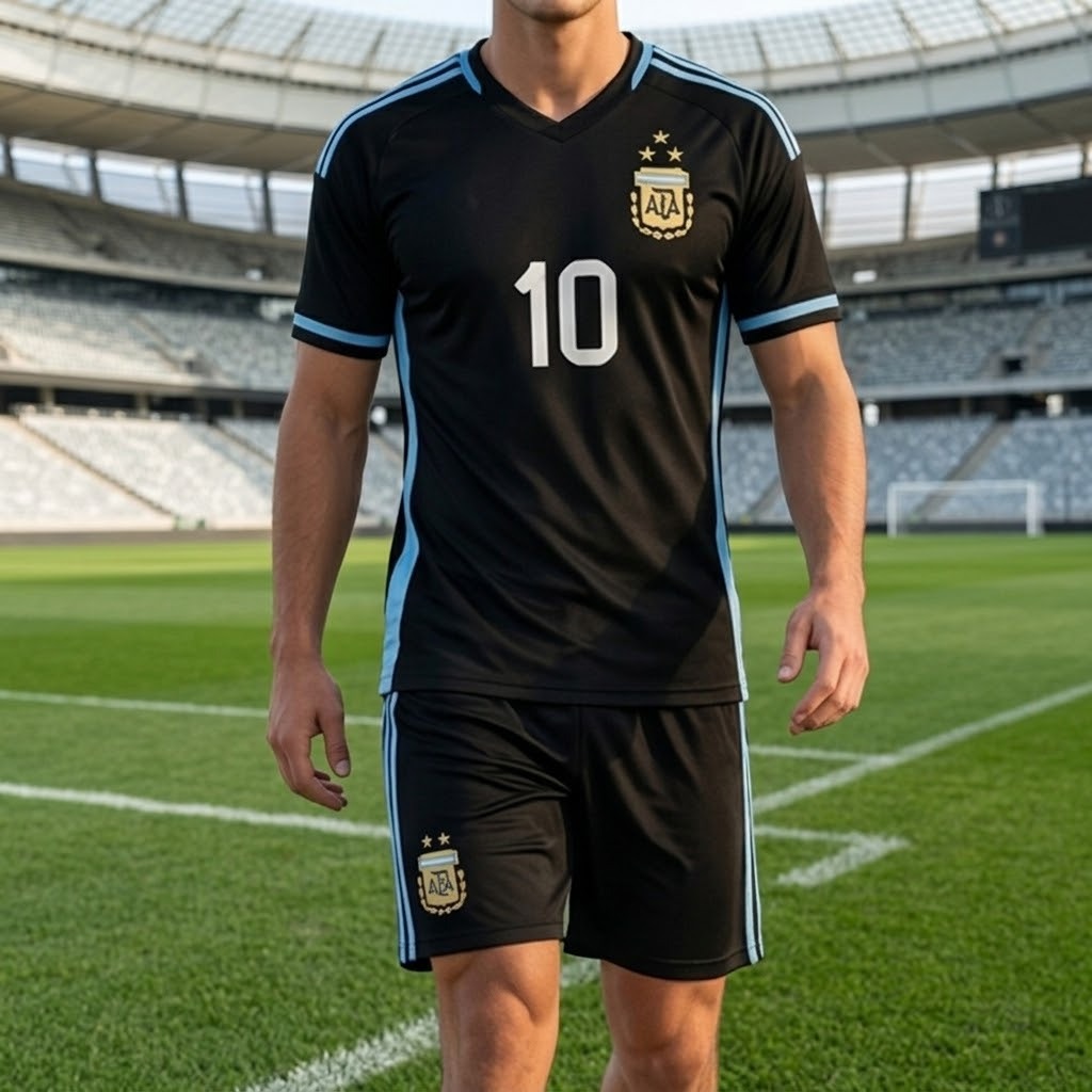 Men's Jersey Football Set Black