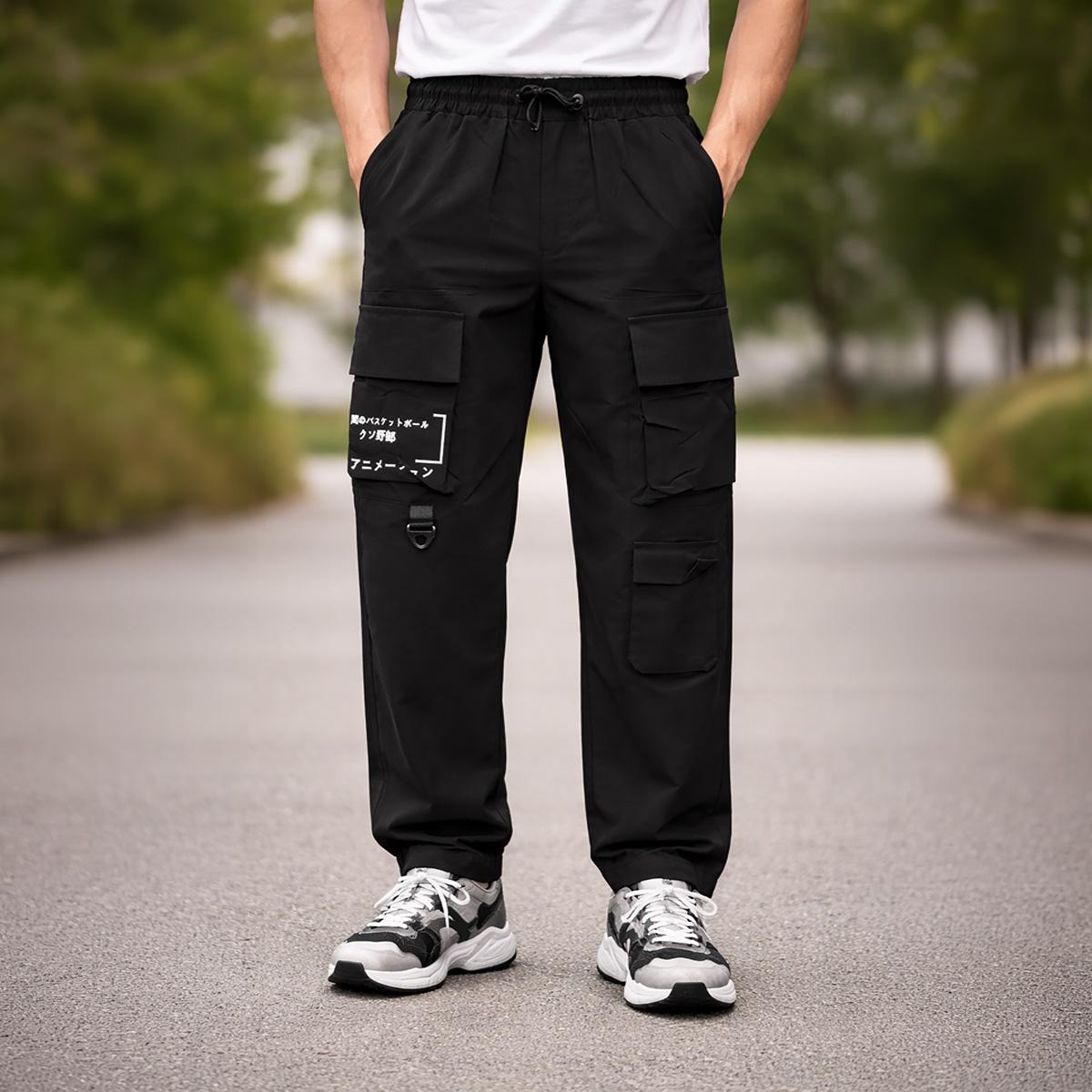 Men’s Cargo Pants Black-XL