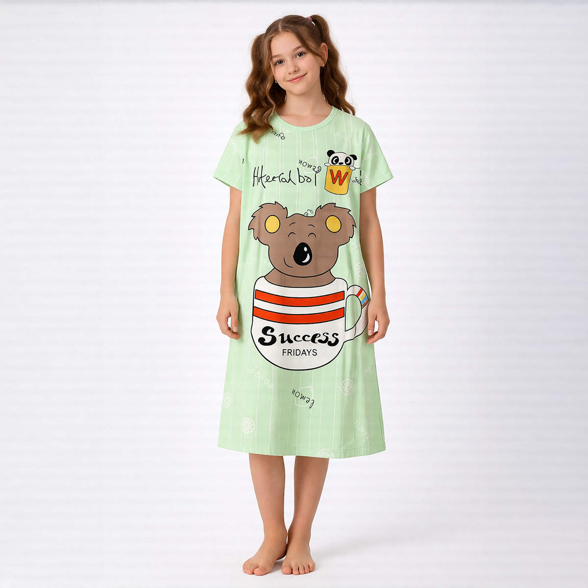 Girls Midi Gown-Green-12Y