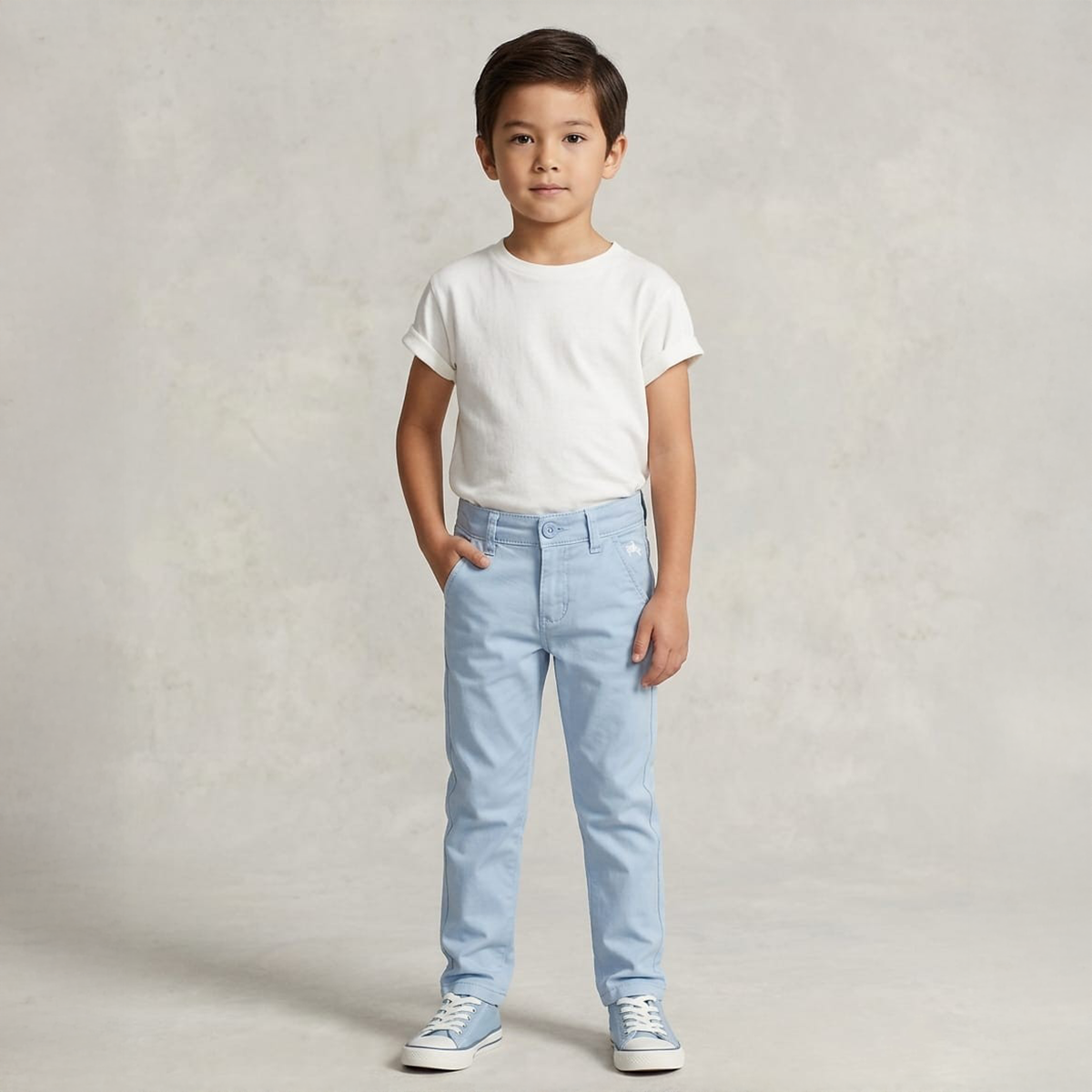 Boys Cotton Pant -4Y-Blue