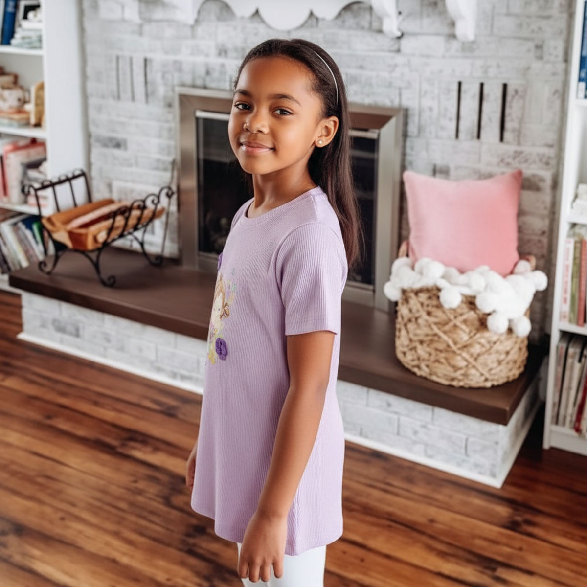 Baby Girls T-Shirt Plain S/S-Purple