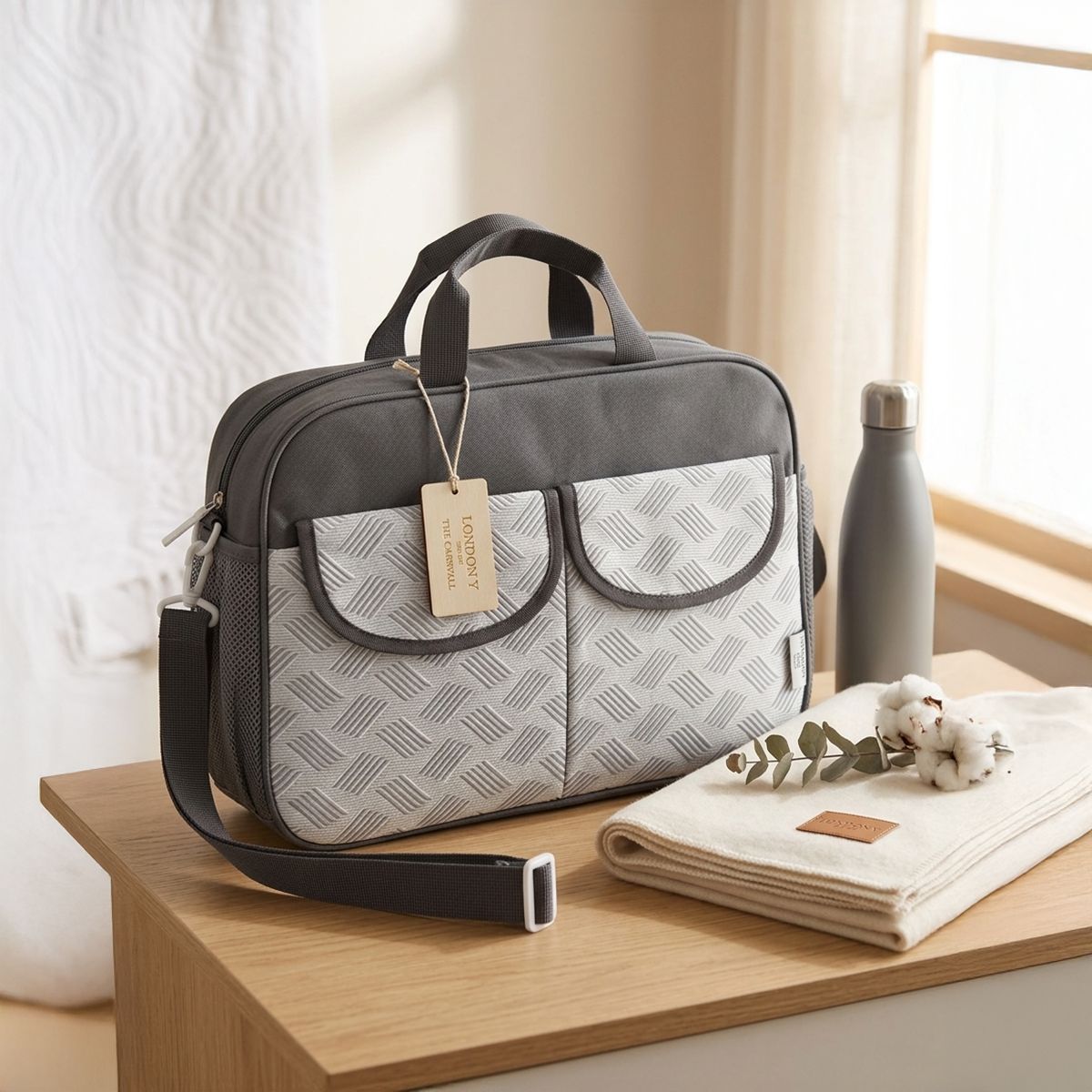 Mother Bag Pack-Grey