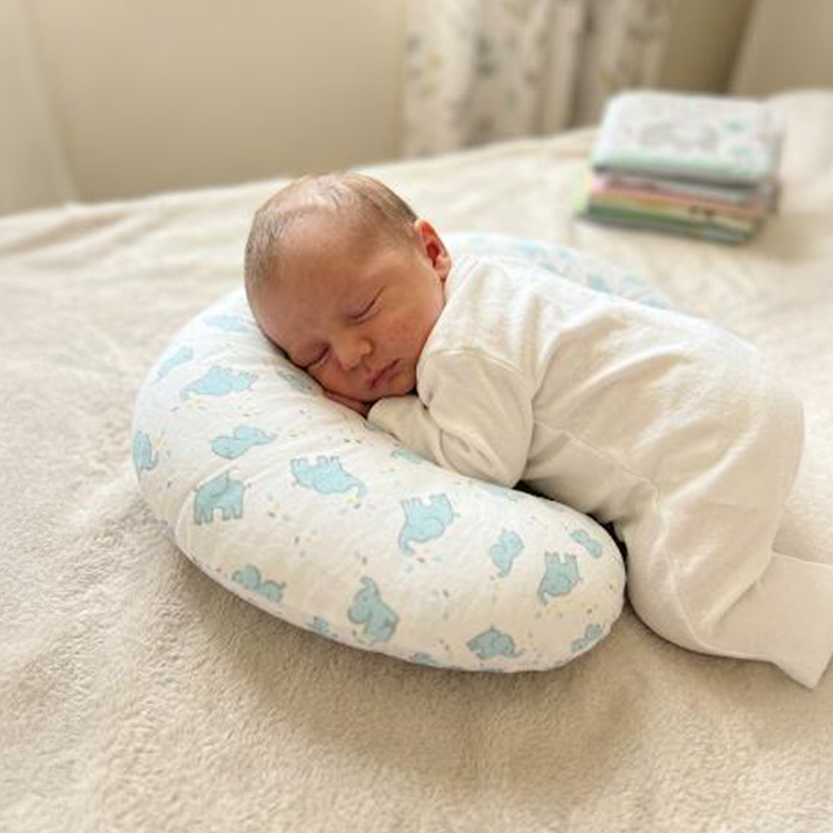 Baby Velvet Pillow-White