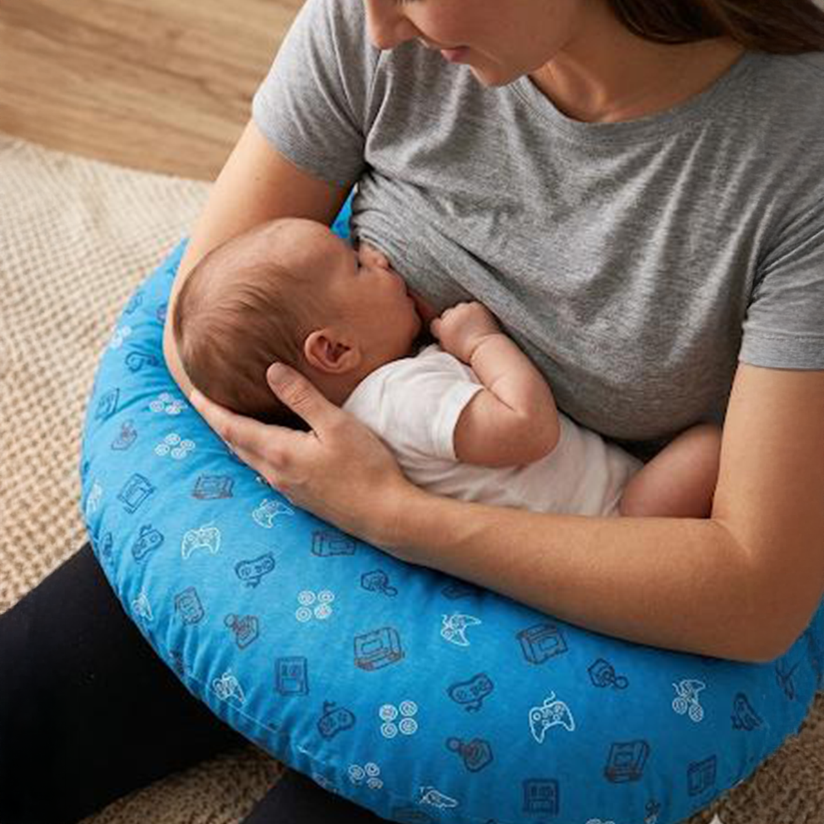 Baby Velvet Pillow-Blue