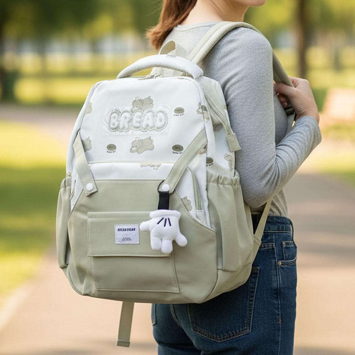Baby Bag-White/Green