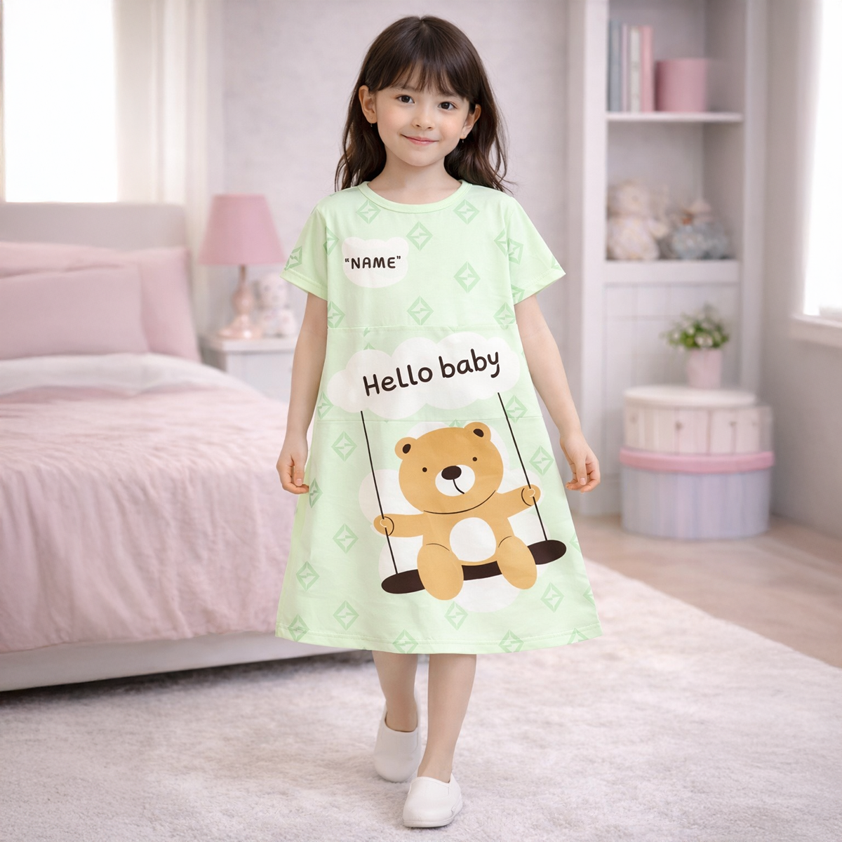 Girls Midi Gown-Green-16Y
