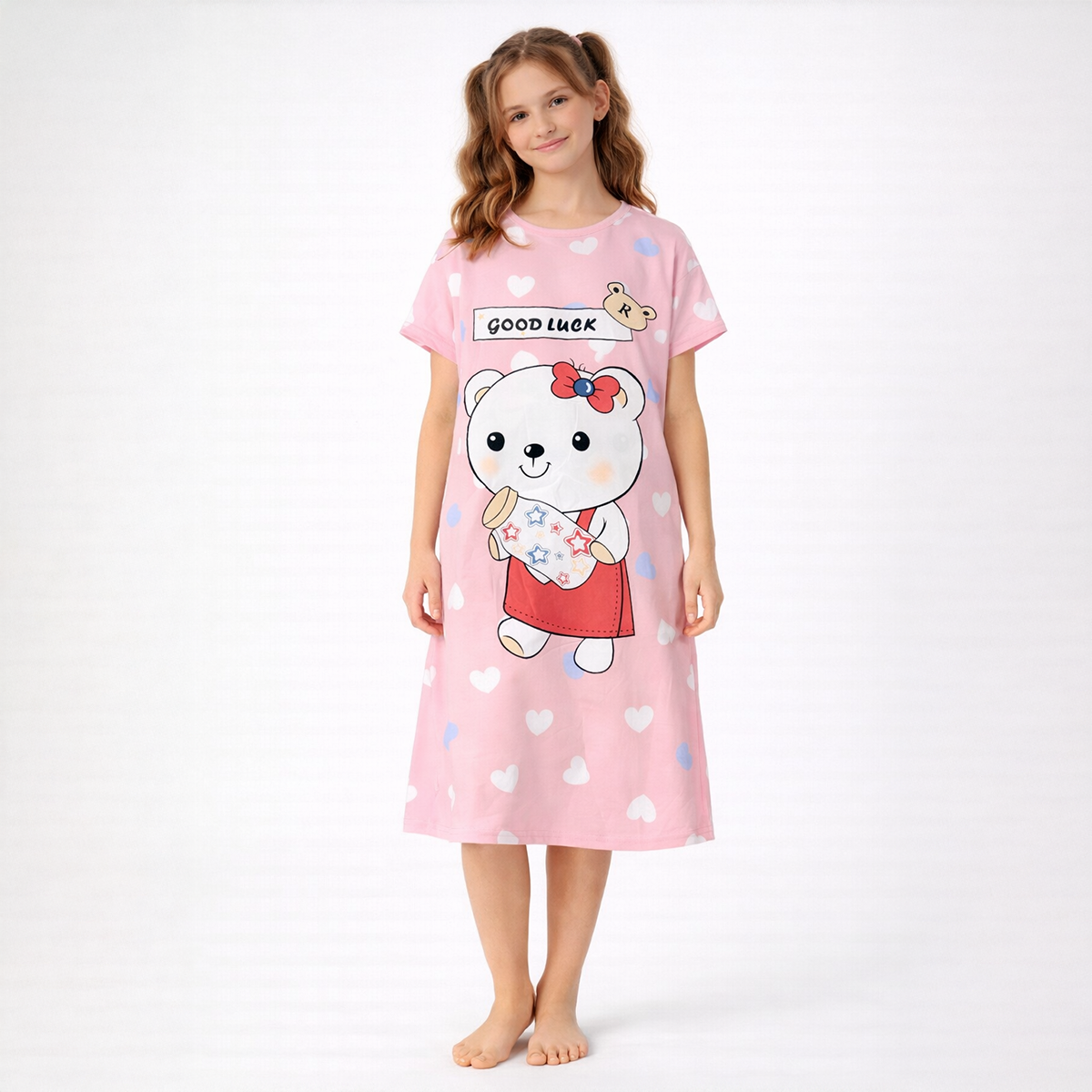 Girls Midi Gown-Pink-16Y
