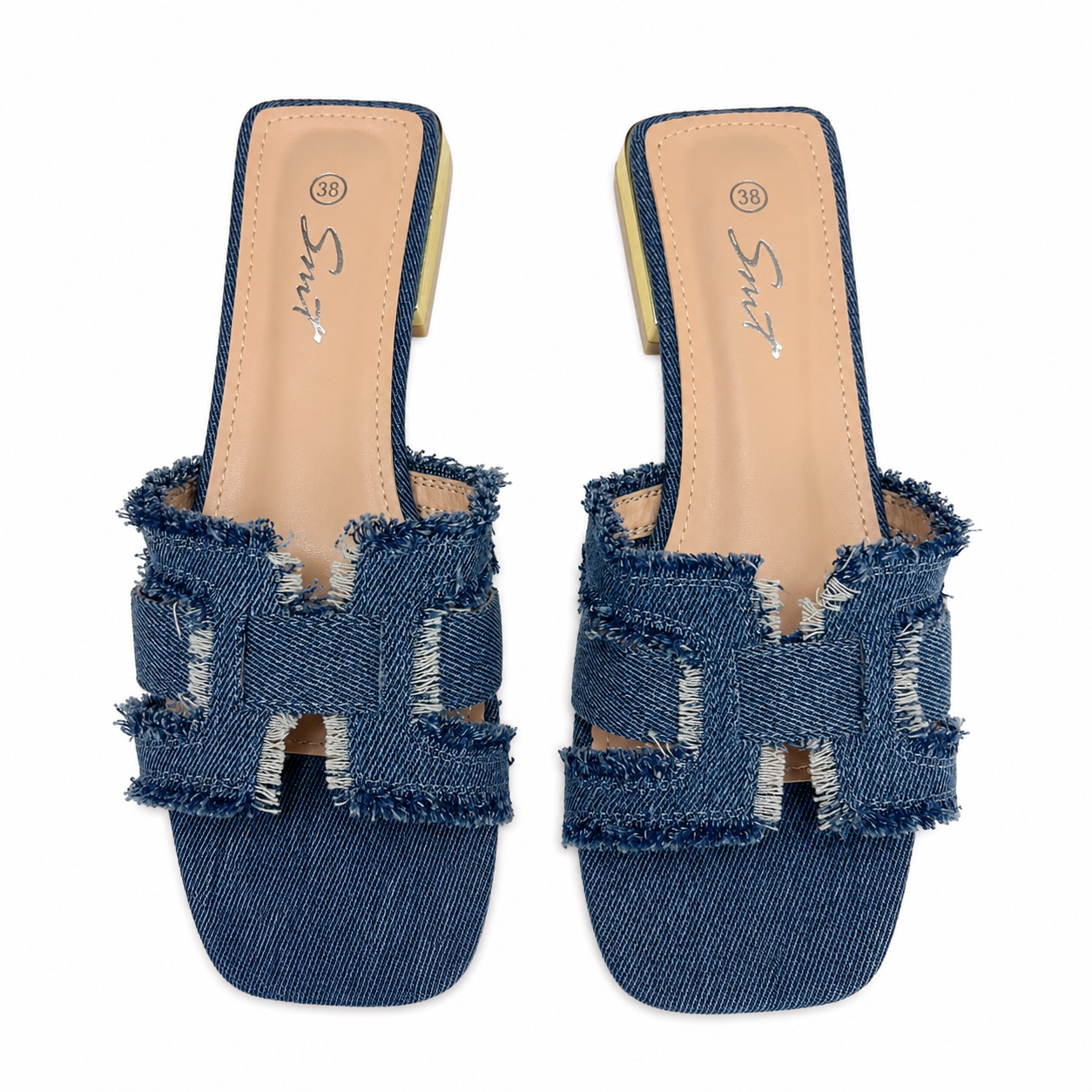 Ladies Slipper-Blue-38