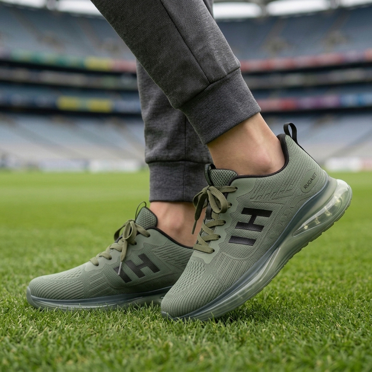 Running Shoes With Lace-Army Green-41
