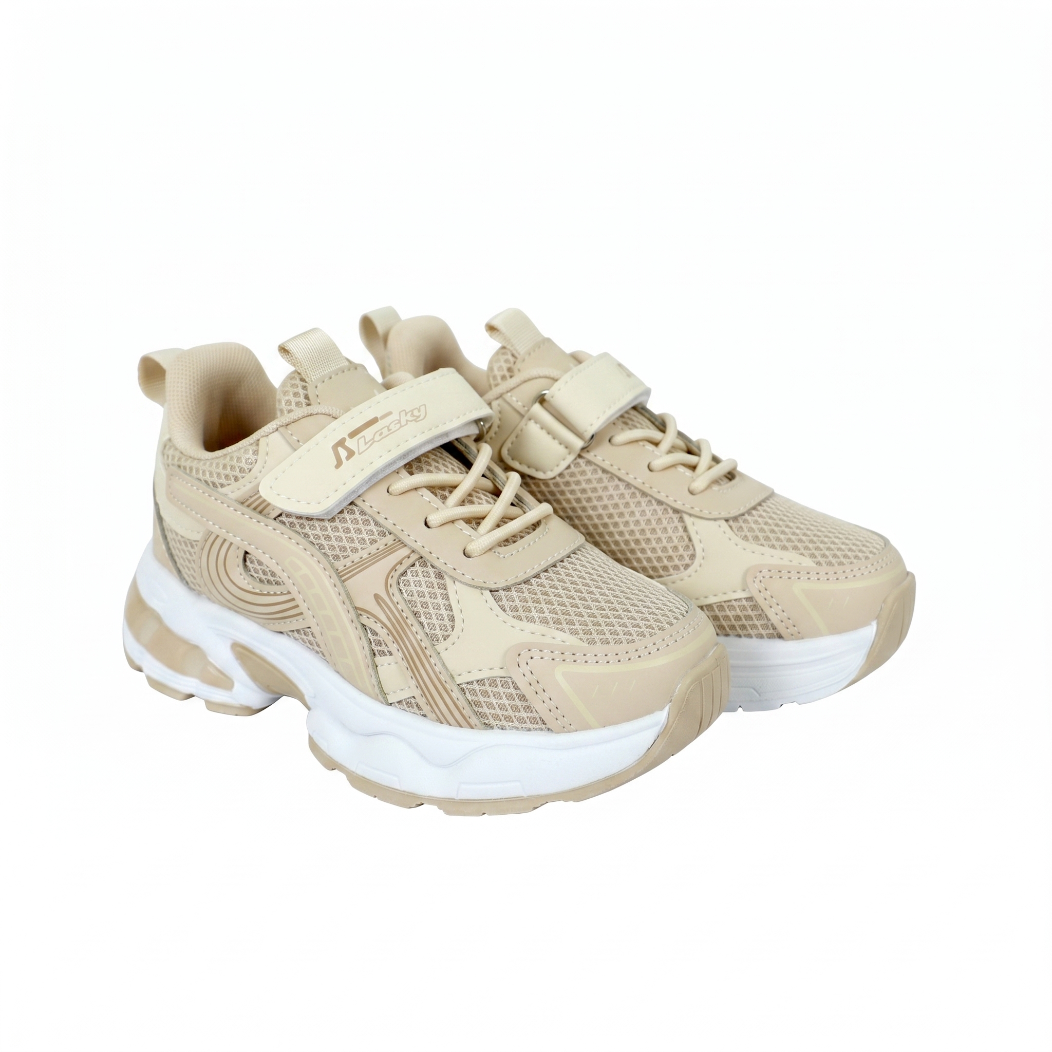 Girls Sports Shoes-Beige-28