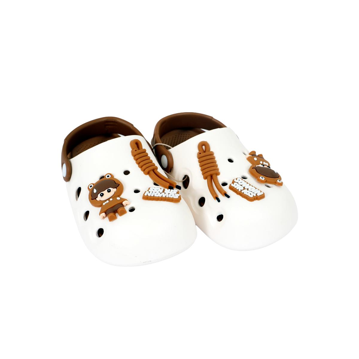 Boys Cartoon Detail Slip-On Clogs-Brown-32