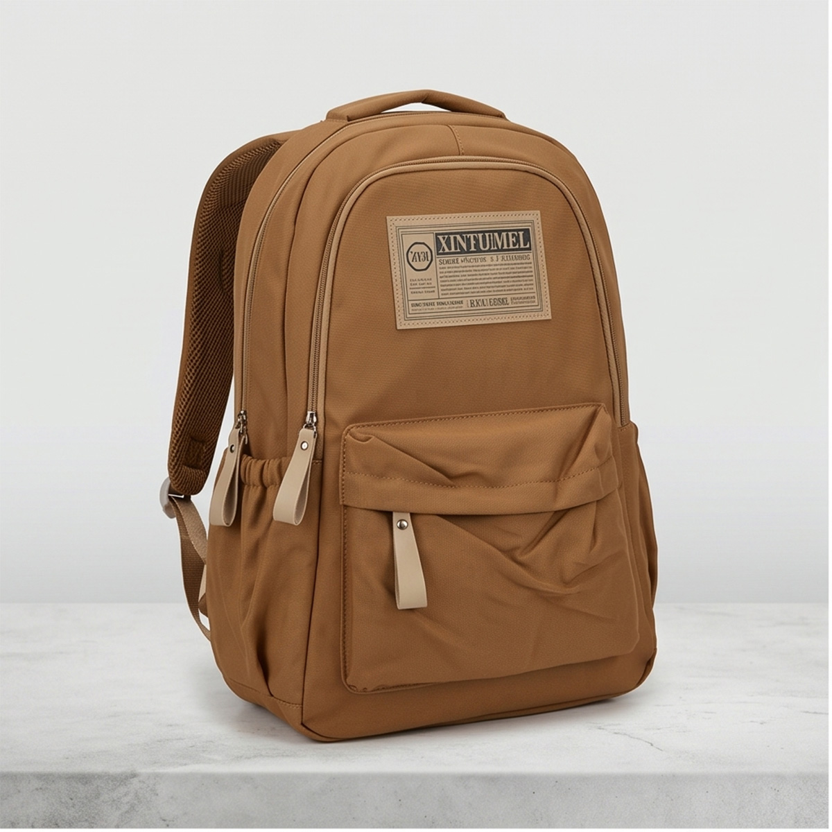 Back Pack Bag Fabric-Brown
