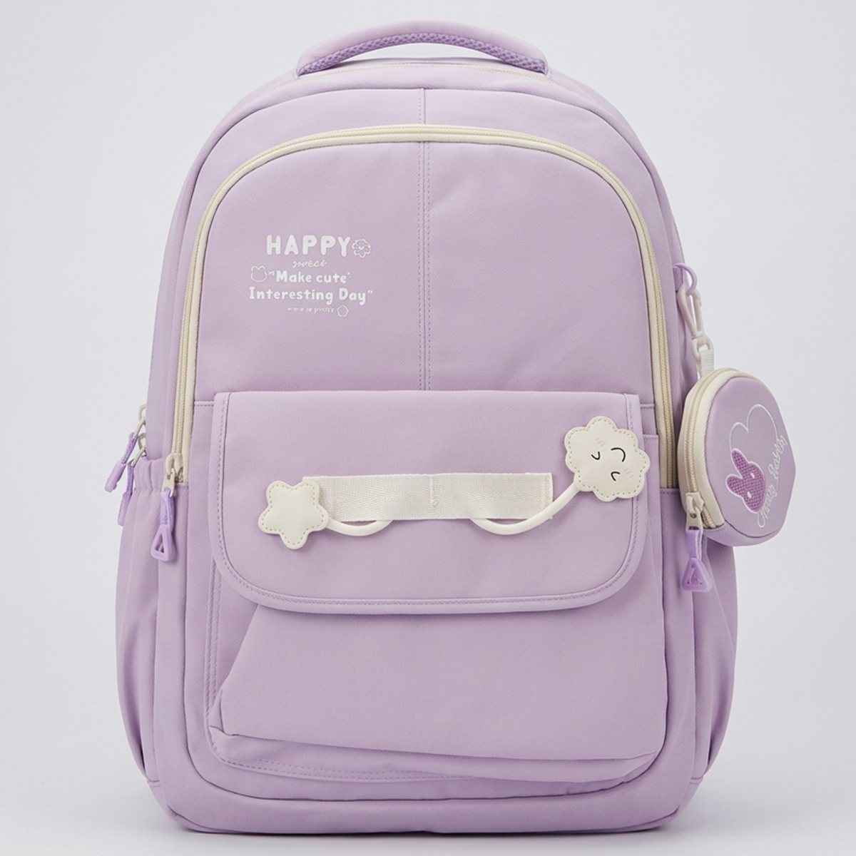 Back Pack Bag Fabric-Lilac