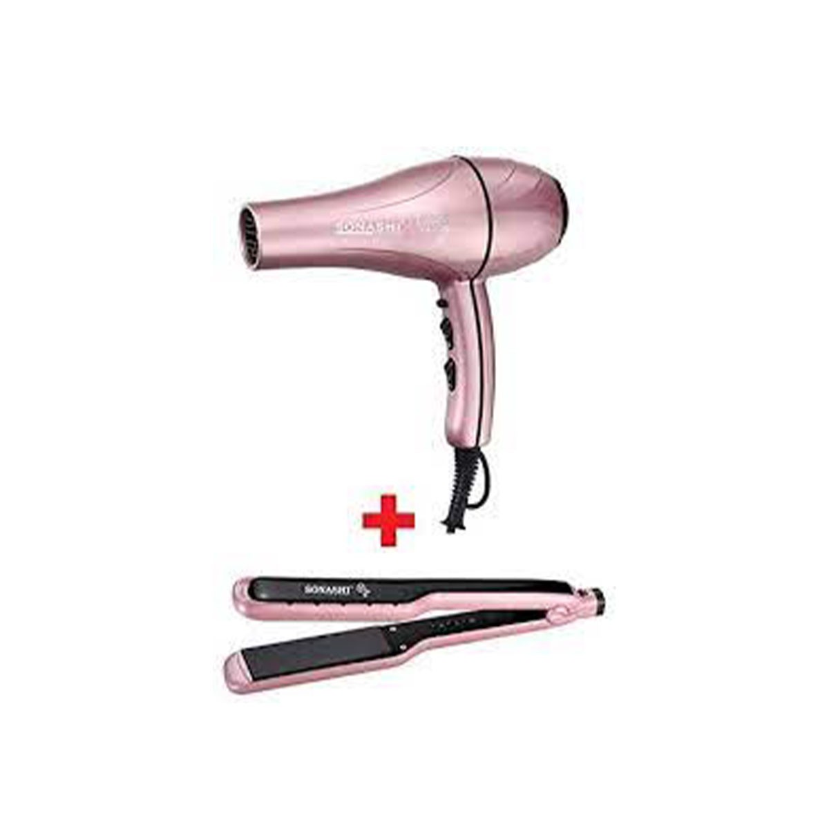 Sonashi Hair Dryer Plus Wet & Dry Straightener With Ceramic Plate 2000W - SHD-3046+SHS-2059