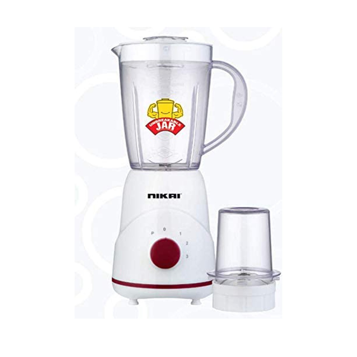 Nikai 2in1 Blender With Unbreakble Jar 350W - White - NB2511A