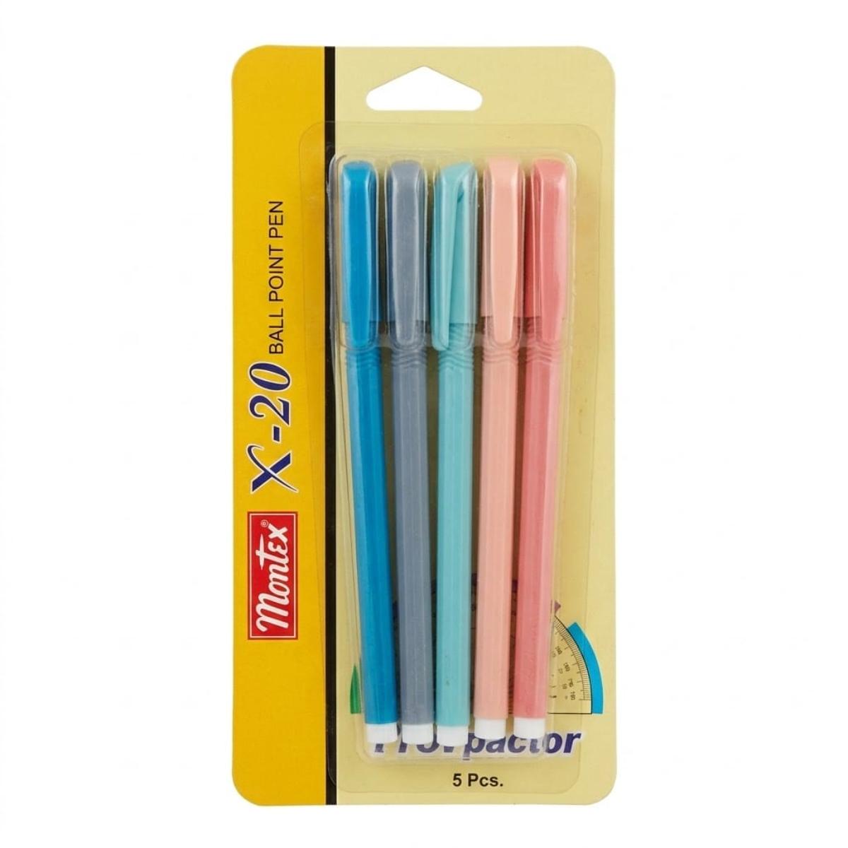 Montex X20 Ball Point Pen 5 Pieces
