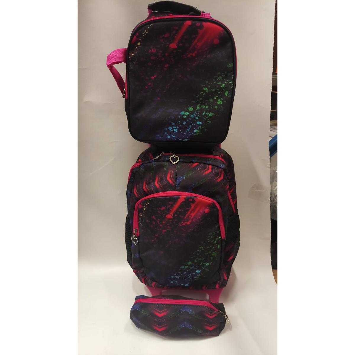 Kids Trolley Bag Girls Assorted 3Pcs