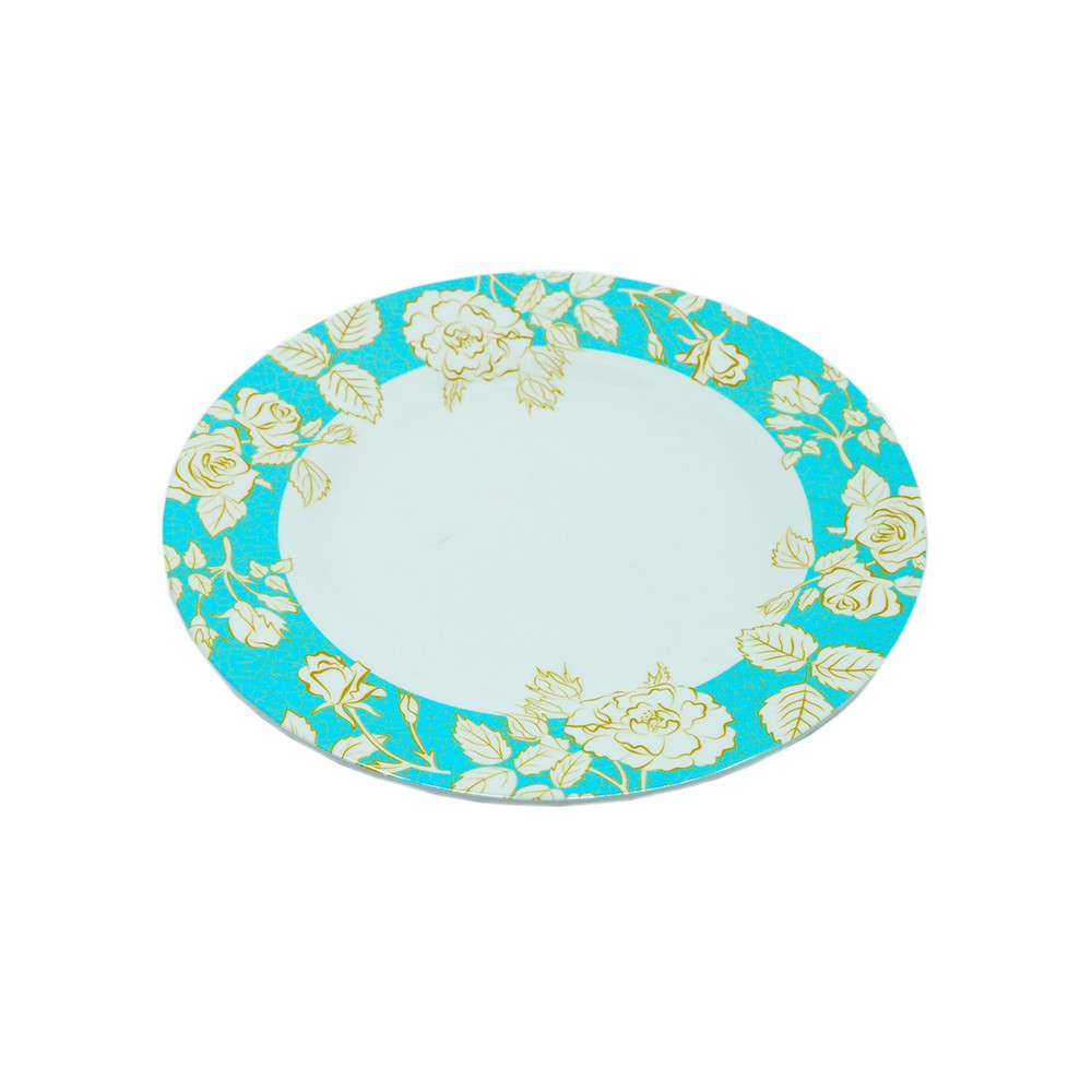 Round Plate 8" Mint Rose