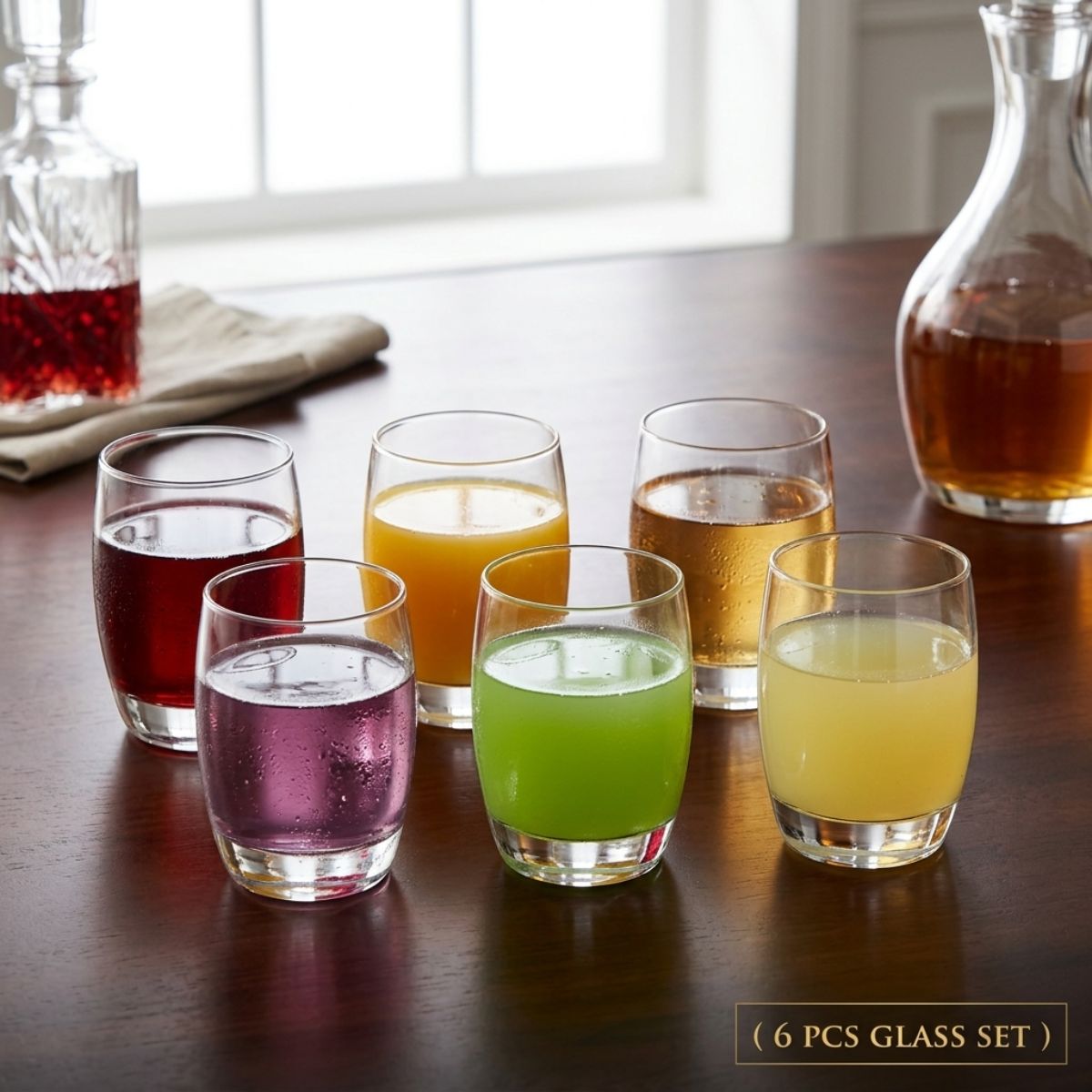 6 Pcs Glass