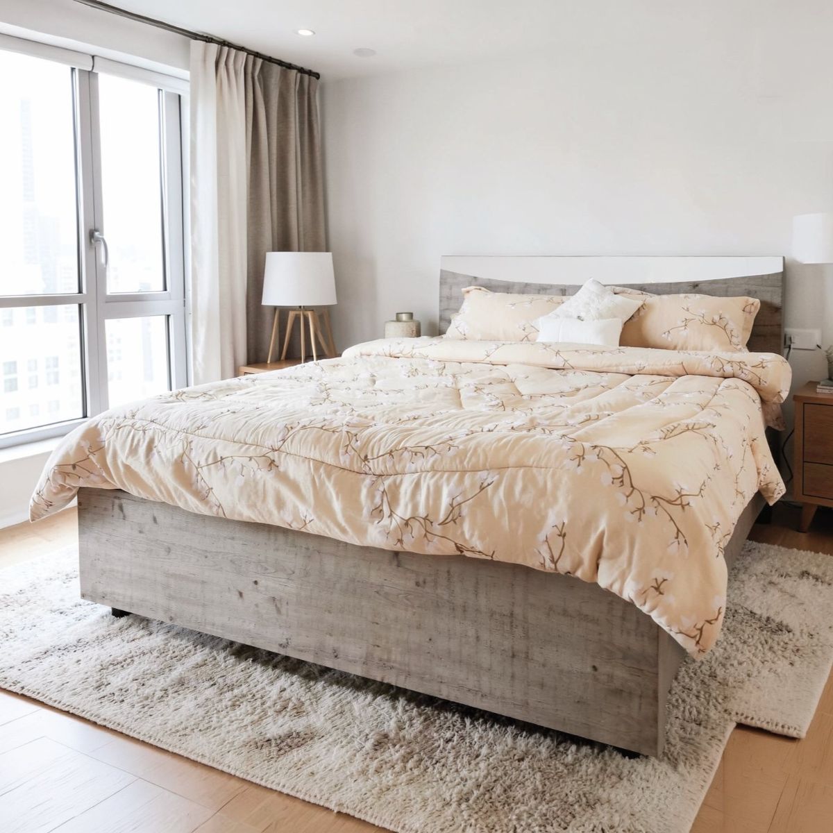 Wooden Bed Double 180*200 2Box