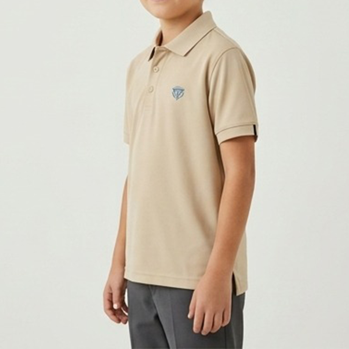 Mens T-Shirt Polo-Beige