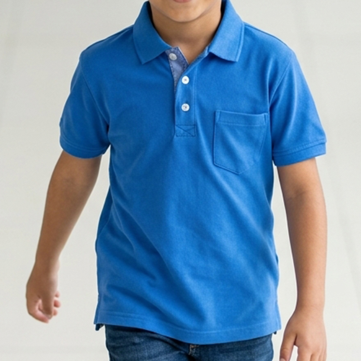 Mens T-Shirt Polo-Blue