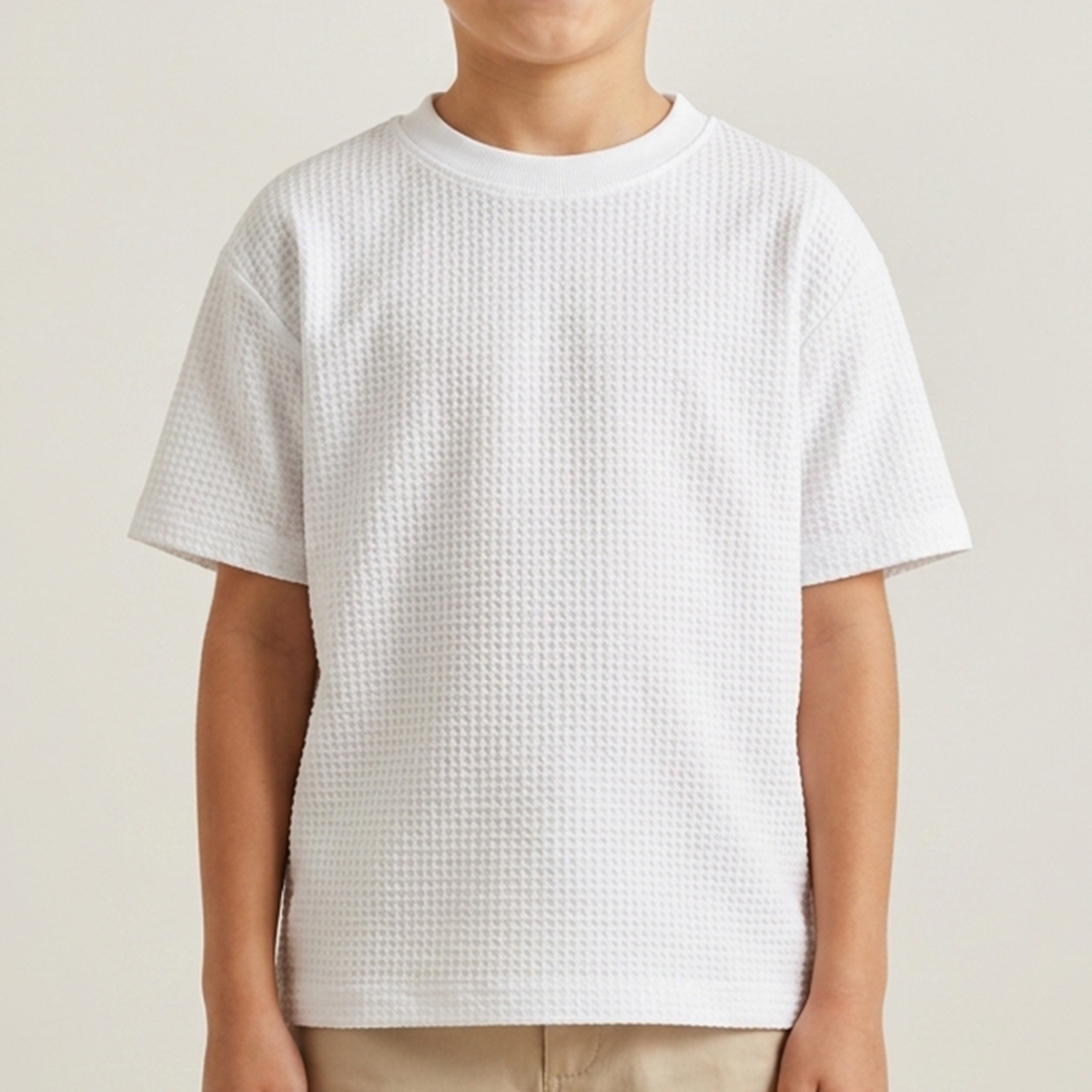 Mens T-Shirt Round Neck-White