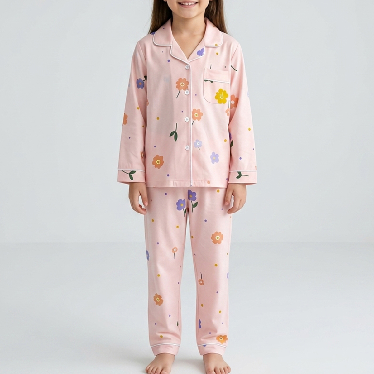 Girls Pyjama Set -Light Pink
