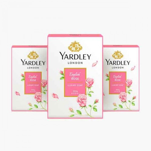 YARDELY ENG SOAP ROSE 3X100GM