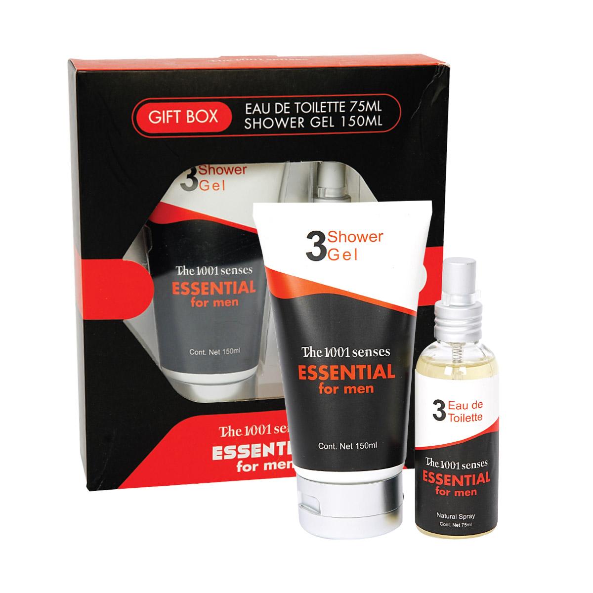 The 1001 Series Essential For Men Gift Box (Shower Gel 150ml & EDT 75ml)