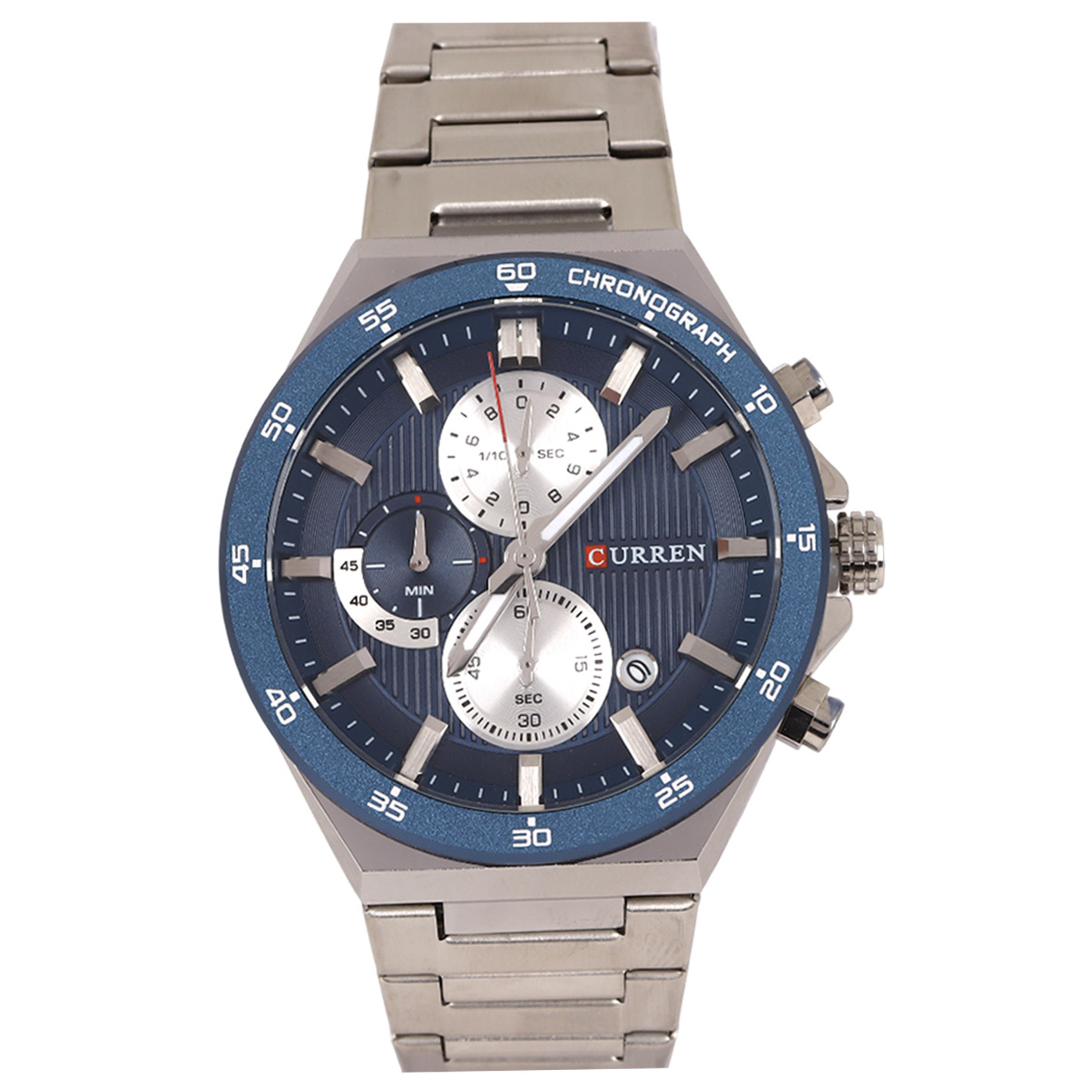 Curren Blanche Blue Metal Watch For Men 00483-8481-S-BLU