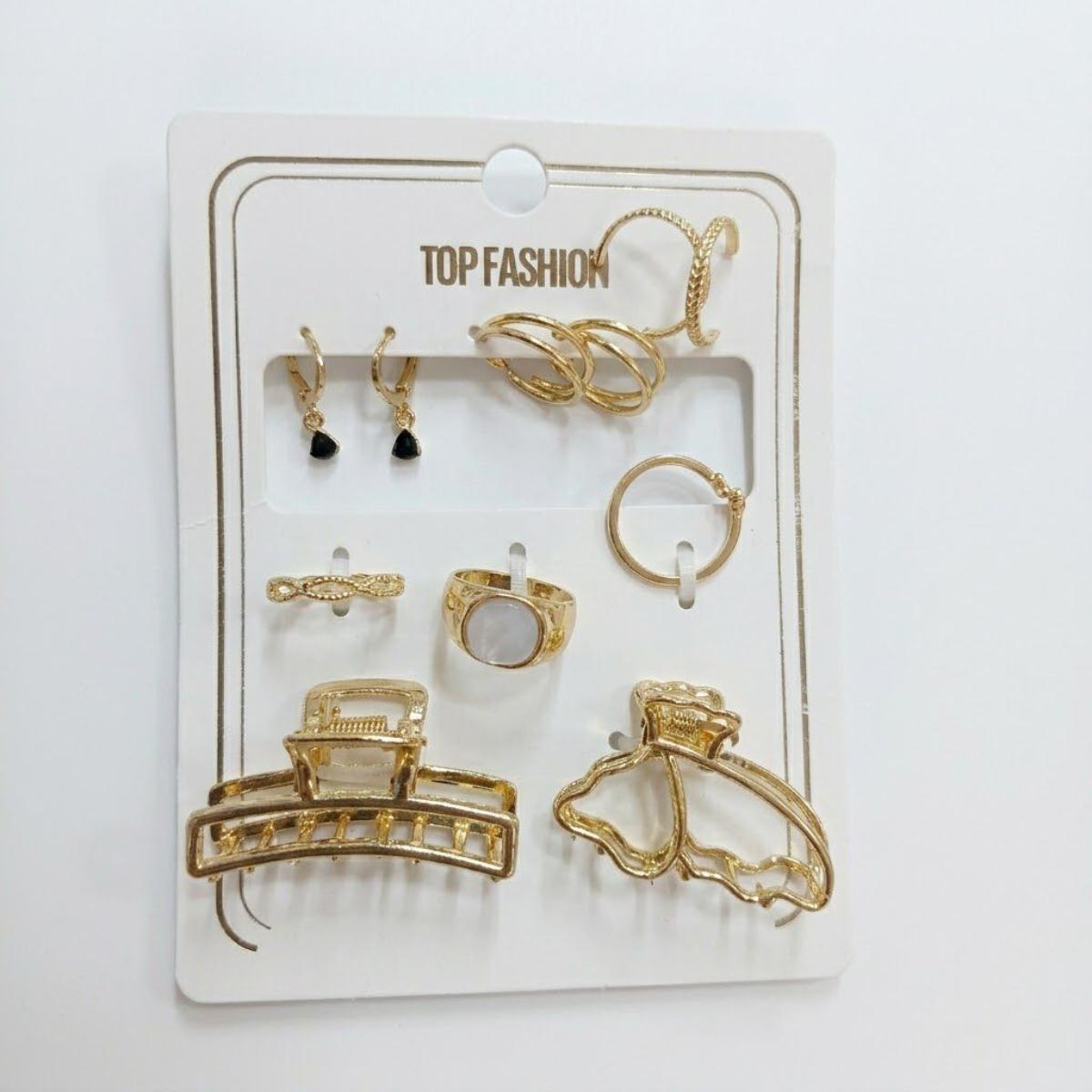 Jaw Clip+Finger Ring+Ear Ring