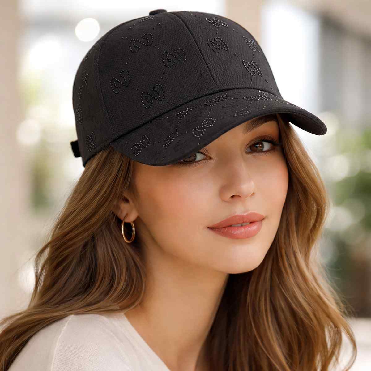 Ladies Adjustable Sports Cap - Assorted Colors (Free Size)-Black