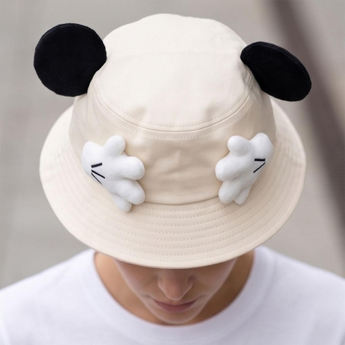 Ladies Character Novelty Bucket Hat-Cream