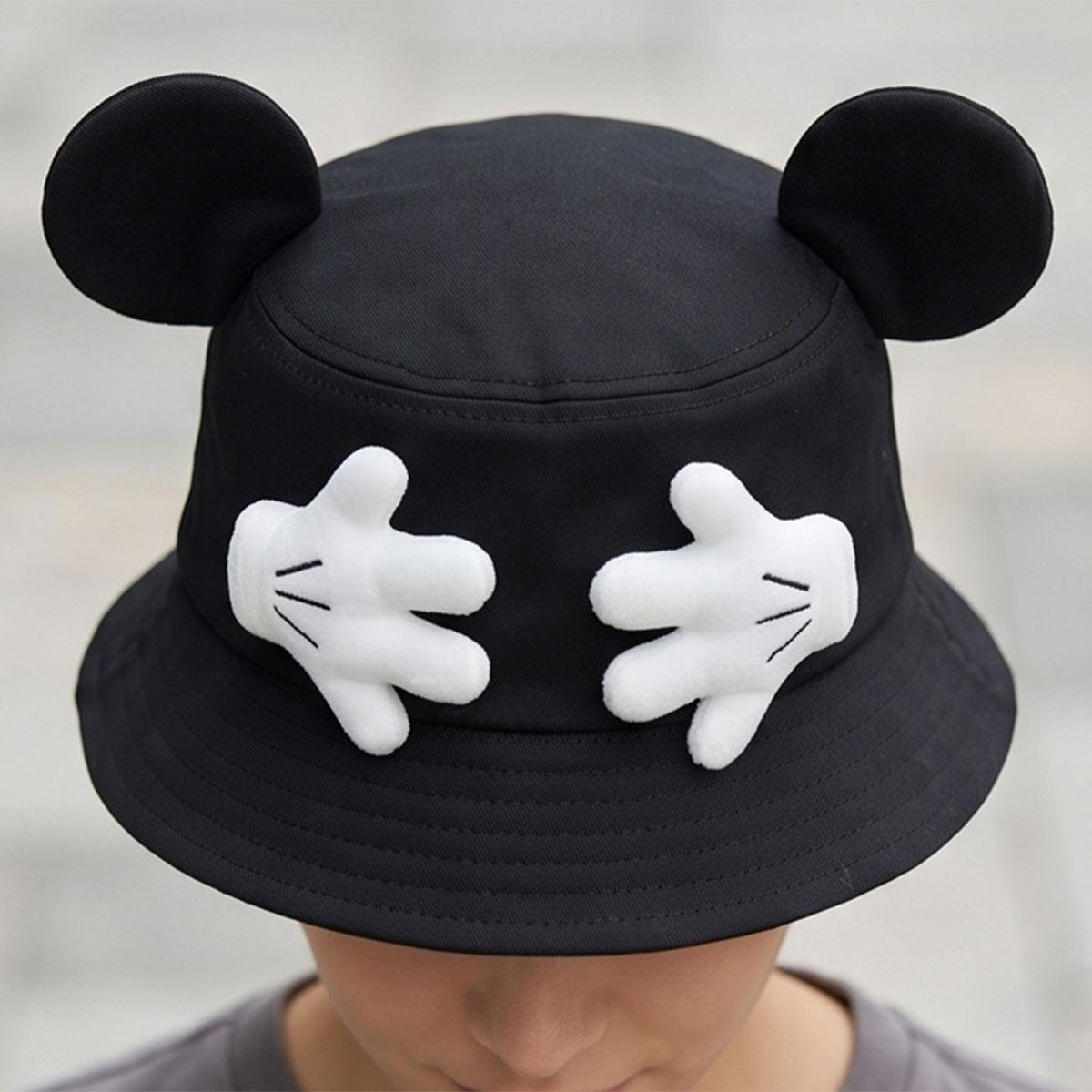 Ladies Character Novelty Bucket Hat-Black