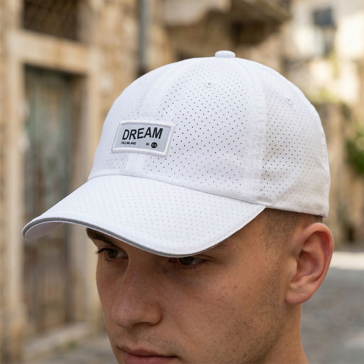 Mens Casual Cap-White-FREE SIZE