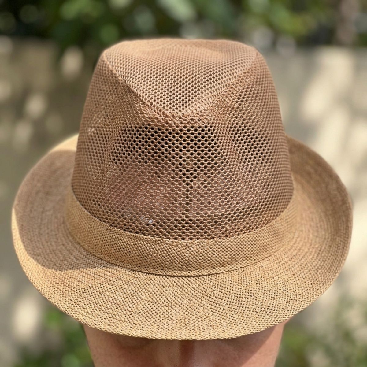 Men's Breathable Mesh Summer Fedora Hat - Brown