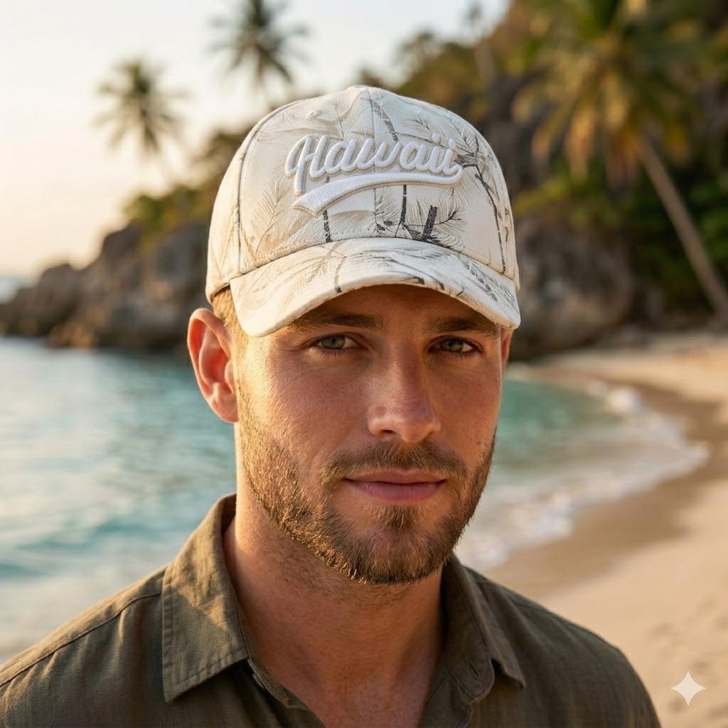 Men's Hat Cap-White