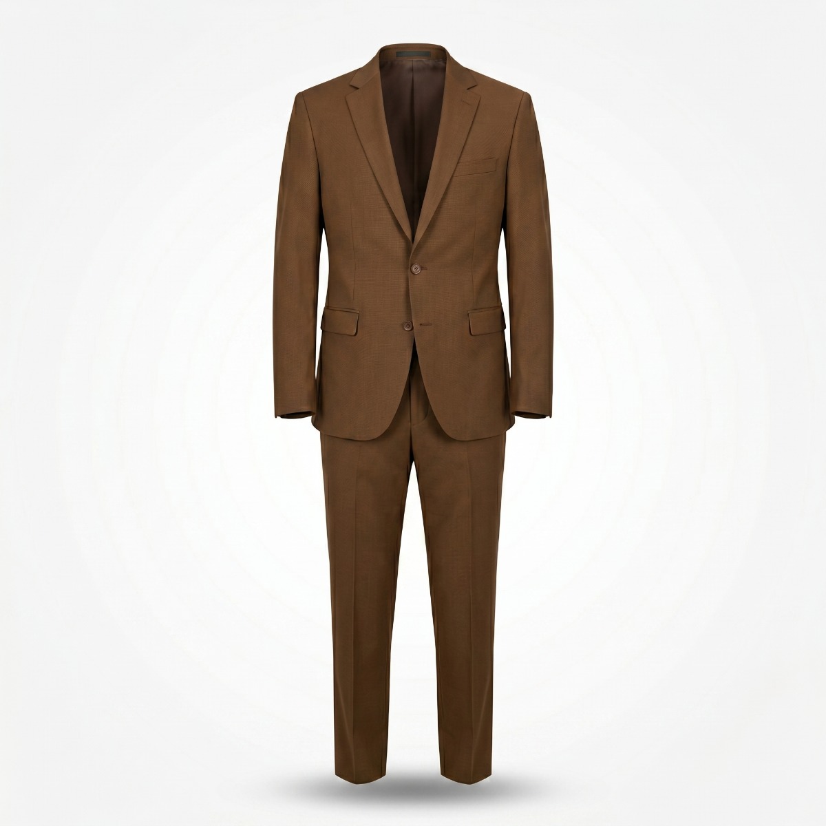 Premium Men's Single-Breasted Textured Suit Set - Brown